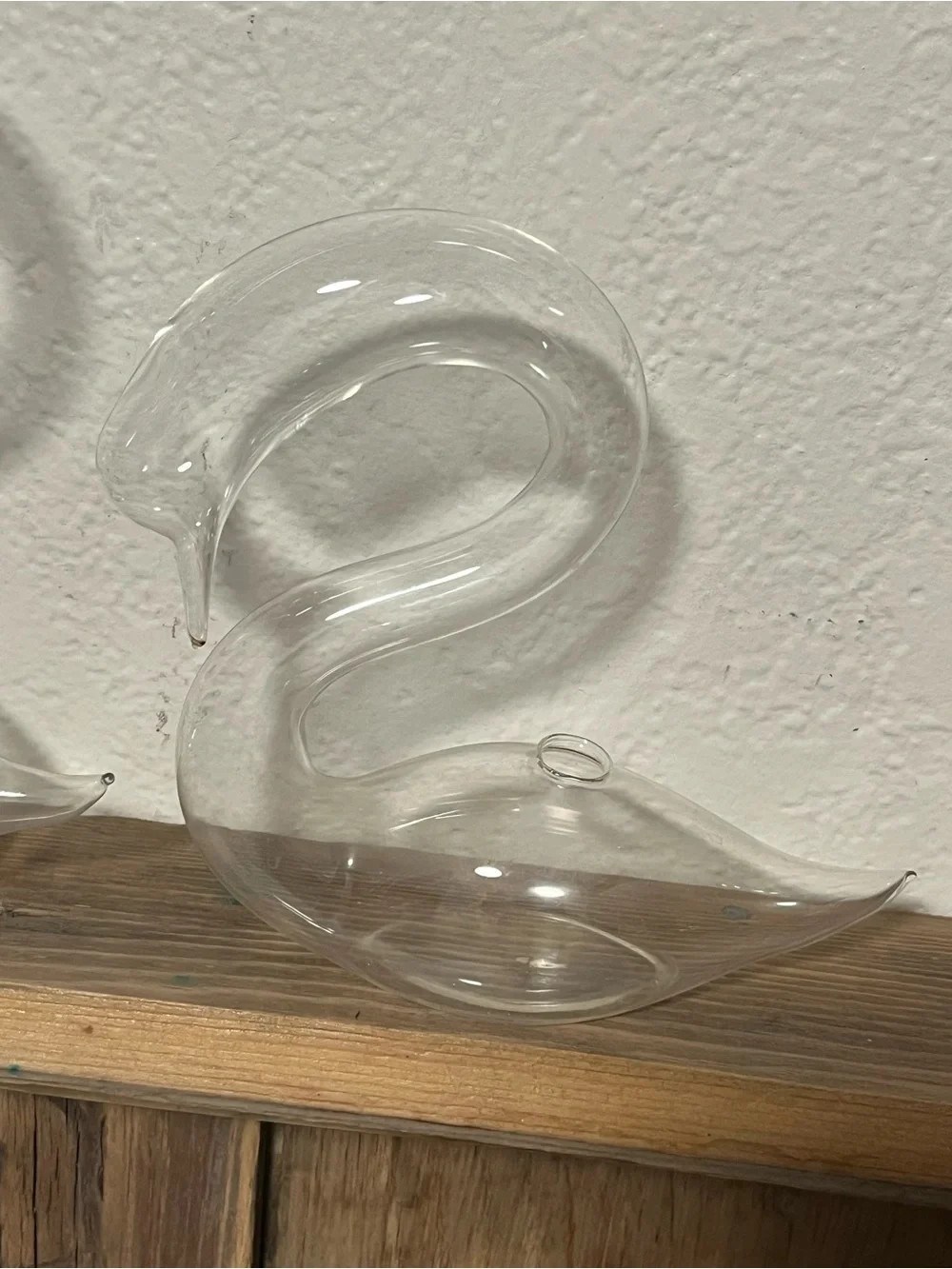 Clear Glass Swan vases, set of 3.  Elegant Home Accent